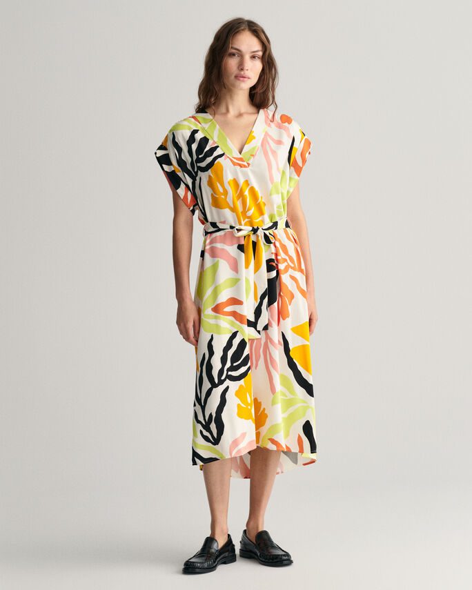 GANT Palm print short sleeve dress